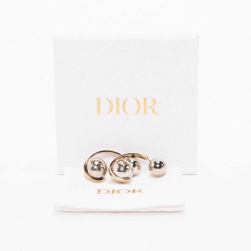 Dior Silver Metal Tribales Hoop Earrings - image 7