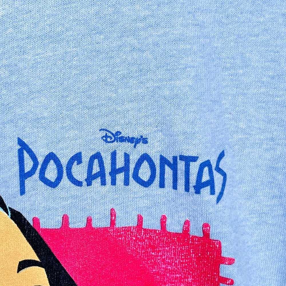 Vintage Disney Pocahontas Blue Short Sleeve T Shi… - image 10