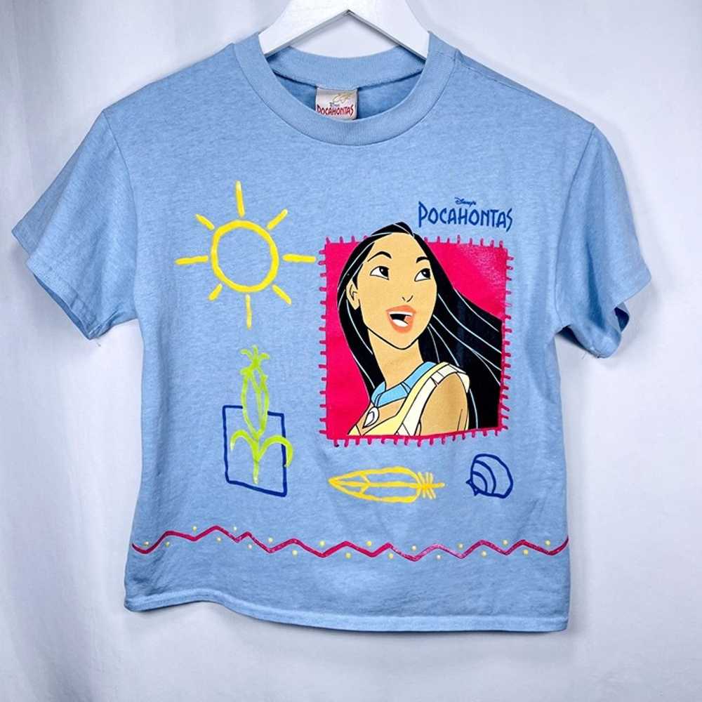 Vintage Disney Pocahontas Blue Short Sleeve T Shi… - image 12