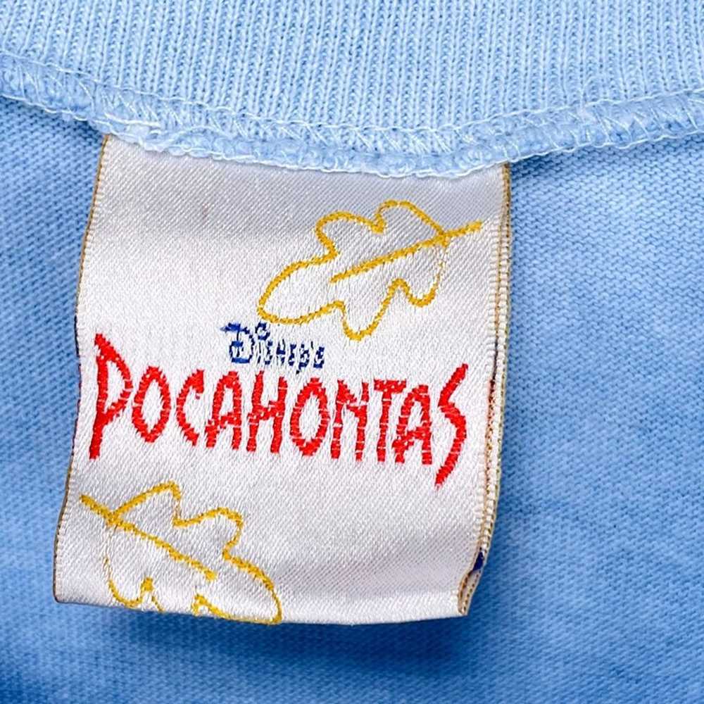 Vintage Disney Pocahontas Blue Short Sleeve T Shi… - image 5