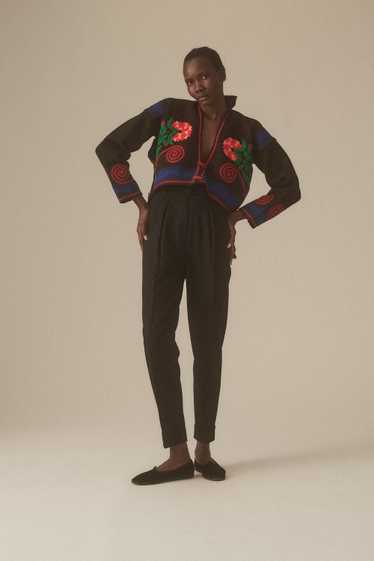 Embroidered Wool Folk Blouse