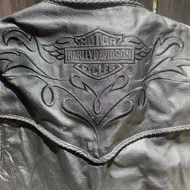 Vintage Harley-Davidsons leather vest - image 1