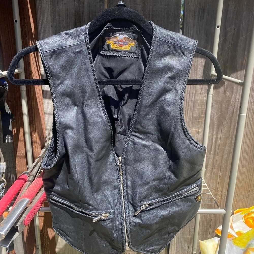 Vintage Harley-Davidsons leather vest - image 3