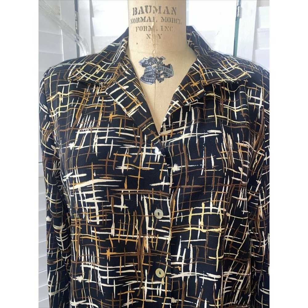 Vintage 80s Impressions Women’s Button Front Top … - image 2