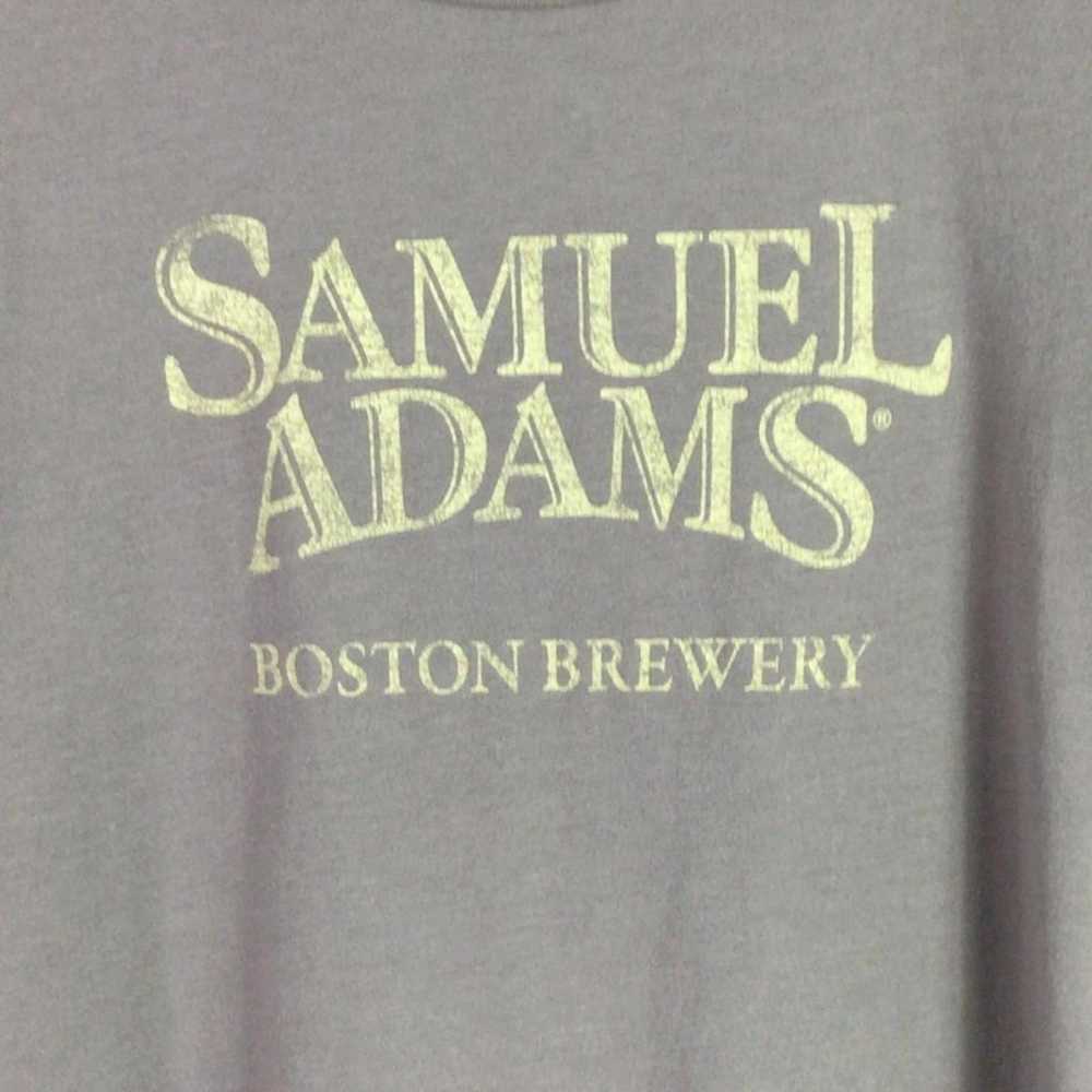 Samuel Sam Adams Boston Brewery T Shirt Gray Medi… - image 3