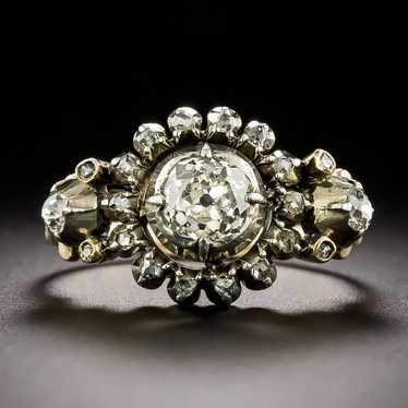 English Victorian .75 Carat Diamond Cluster Ring