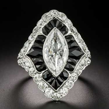Art Deco-Style 2.22 Carat Marquise-Cut Diamond an… - image 1