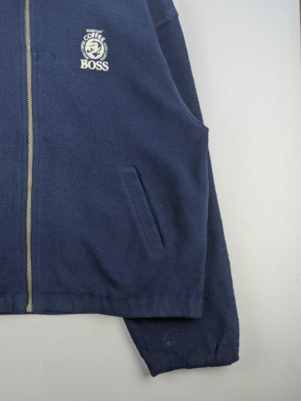 Vintage - Suntory Boss Coffee Fleece Jacket Vinta… - image 2