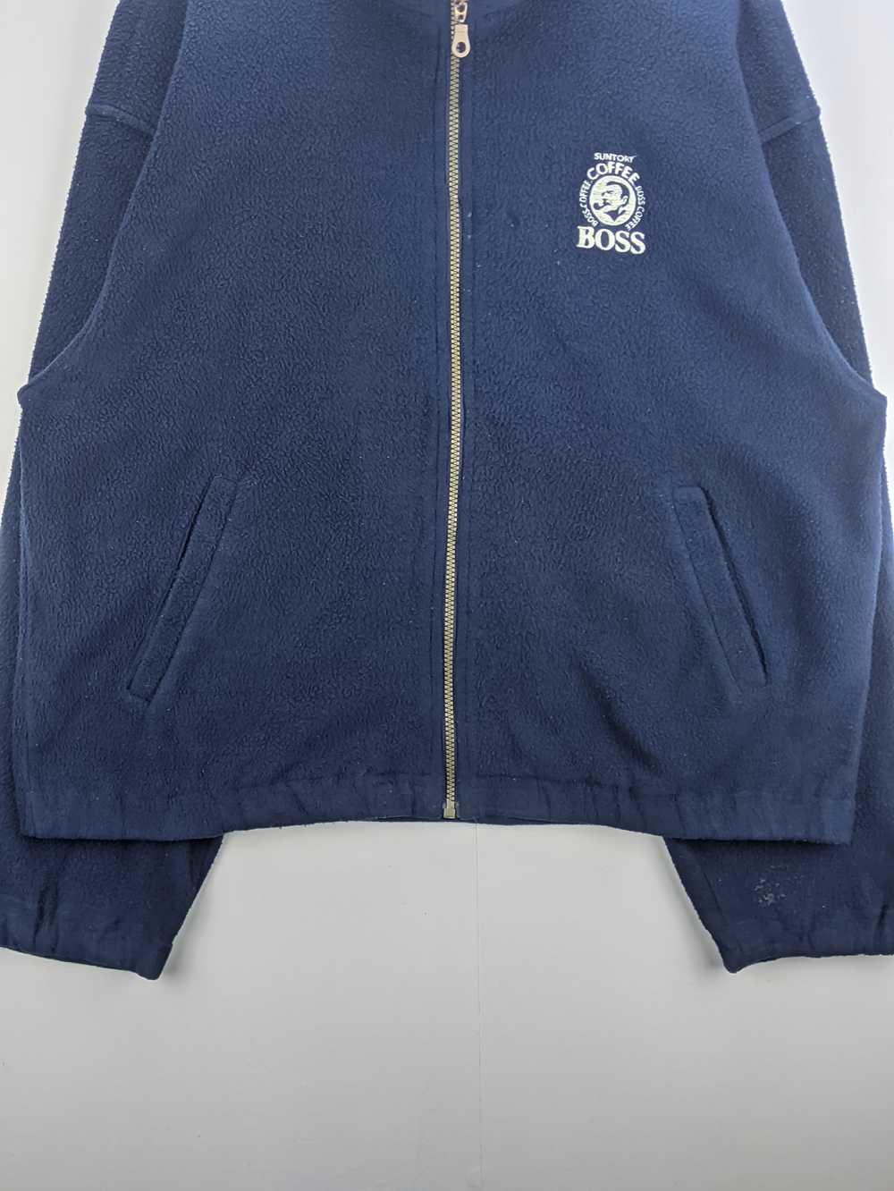 Vintage - Suntory Boss Coffee Fleece Jacket Vinta… - image 4