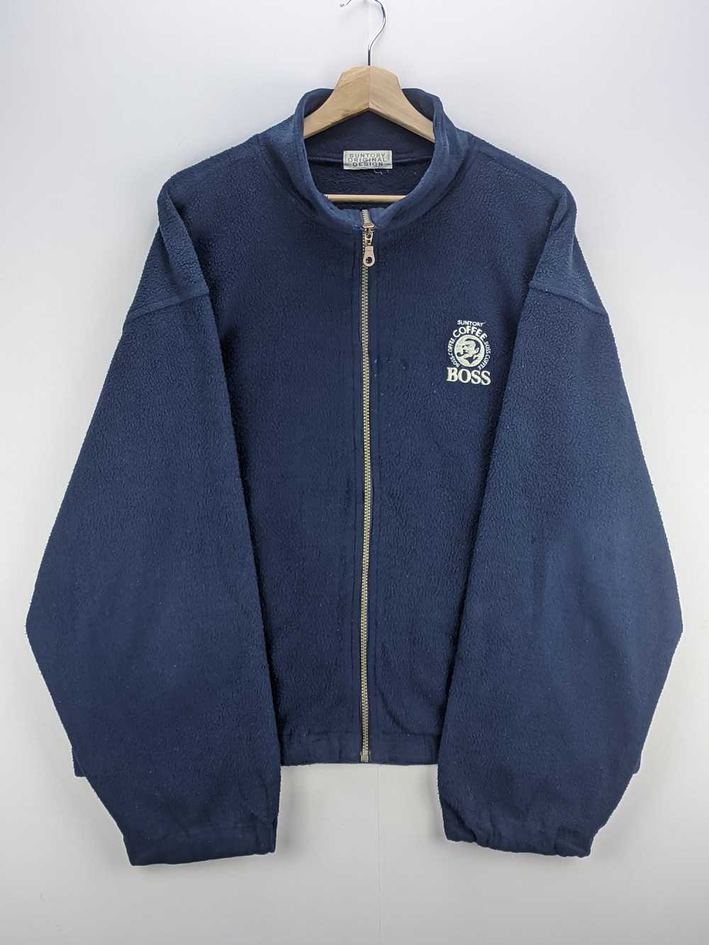 Vintage - Suntory Boss Coffee Fleece Jacket Vinta… - image 5