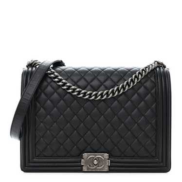CHANEL Caviar Quilted Large Boy Flap Black