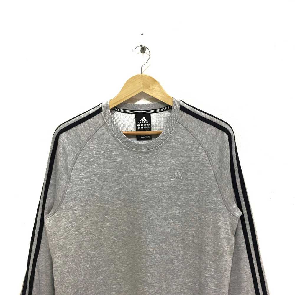 Vintage ADIDAS CLIMA 365 Gray Crewneck 3 Stripes … - image 2