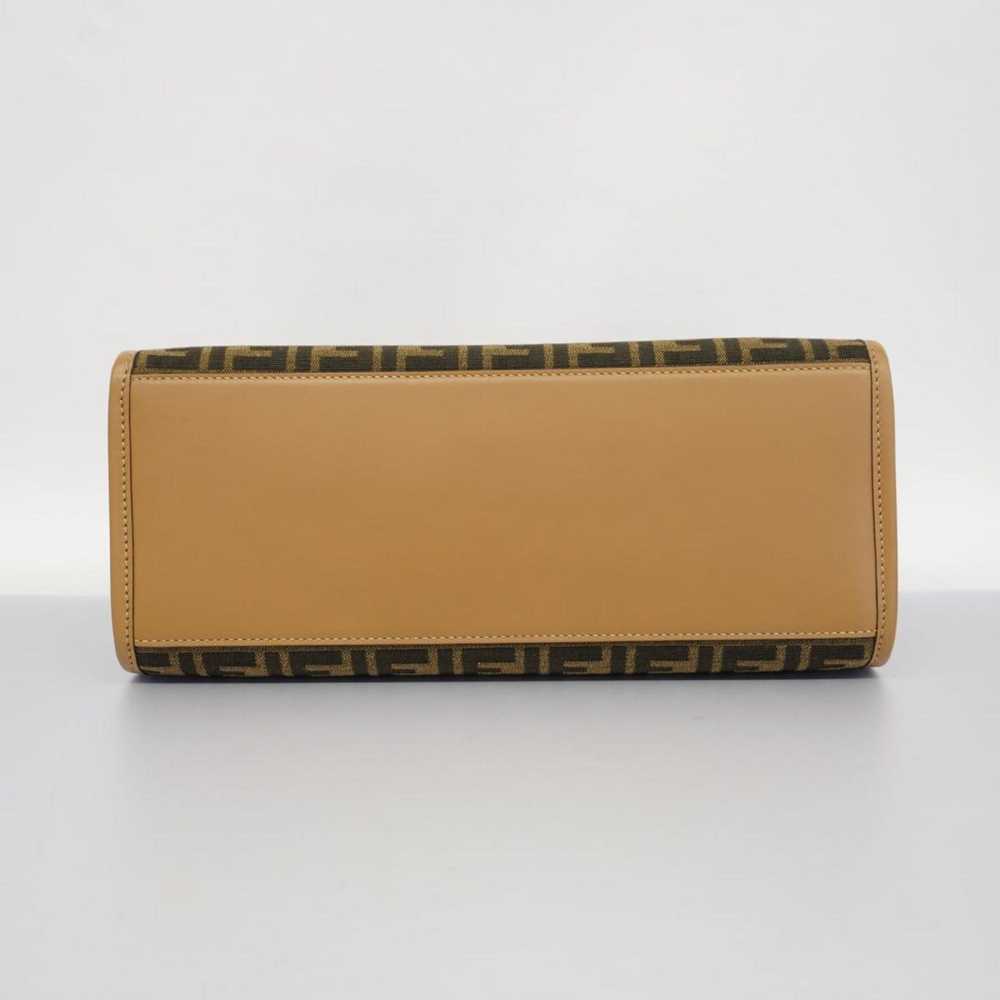 Fendi FENDI handbag Zucca nylon canvas brown blac… - image 3