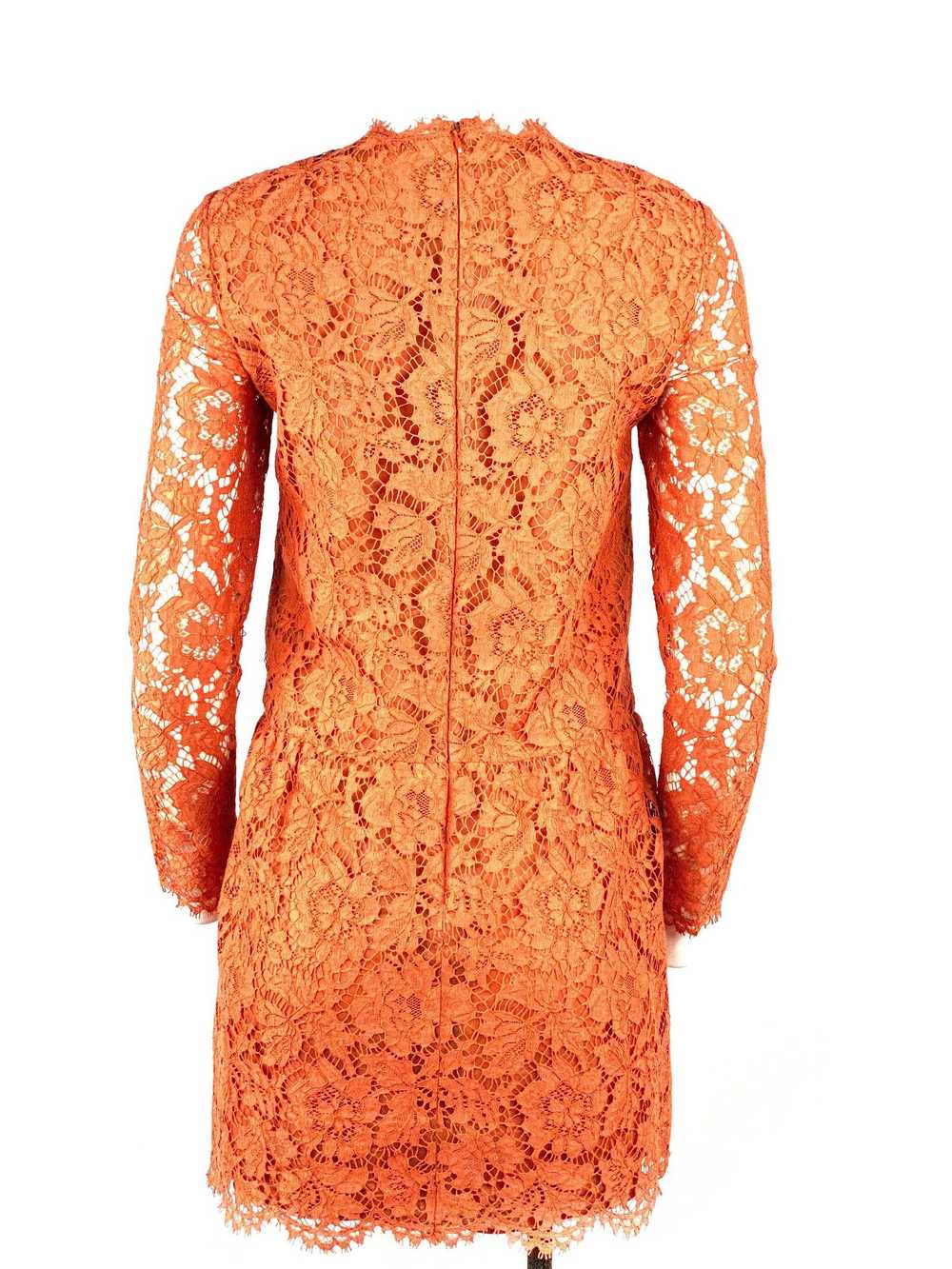 VALENTINO Spa Orange Floral Lace Long Sleeves Min… - image 11
