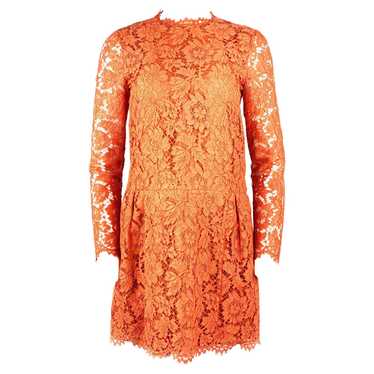 VALENTINO Spa Orange Floral Lace Long Sleeves Min… - image 1