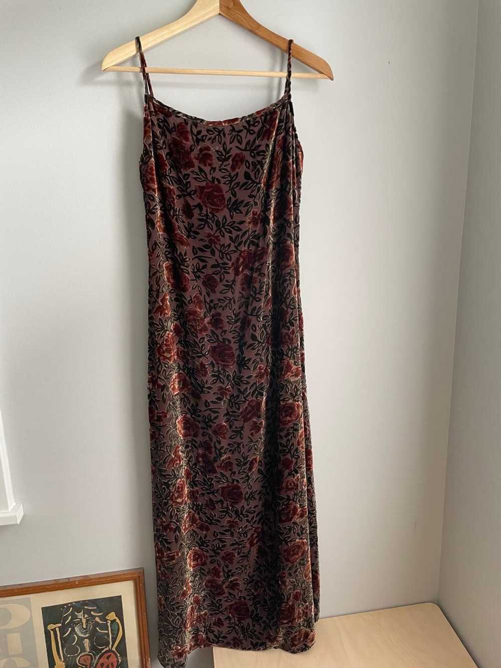 Cynthia Steffe Silk velvet burnout slip dress (4)… - image 1