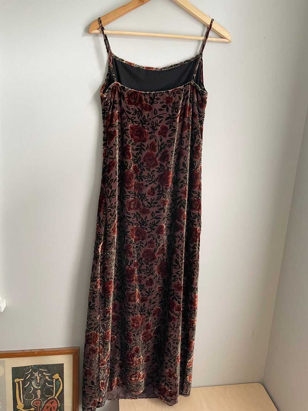 Cynthia Steffe Silk velvet burnout slip dress (4)… - image 2