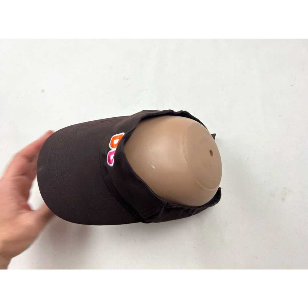 Vintage Dunkin' Donuts Visor Hat Cap Strapback Br… - image 2