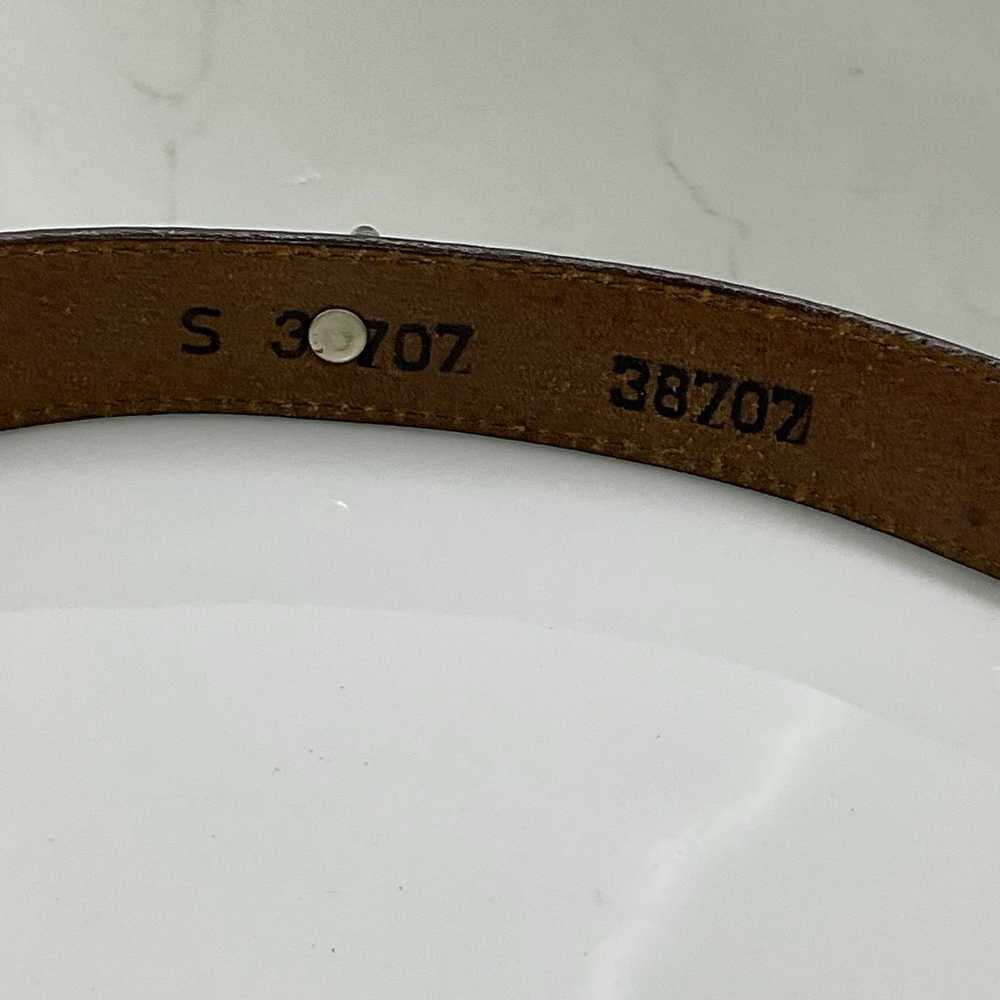 Brighton 1996 vintage brown leather belt with sil… - image 7