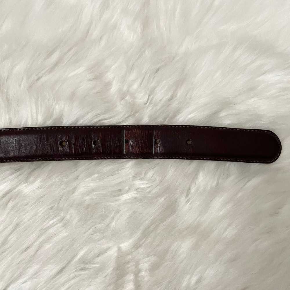 Coach Belt Womens Size 36 Burgundy Brown Leather … - image 4