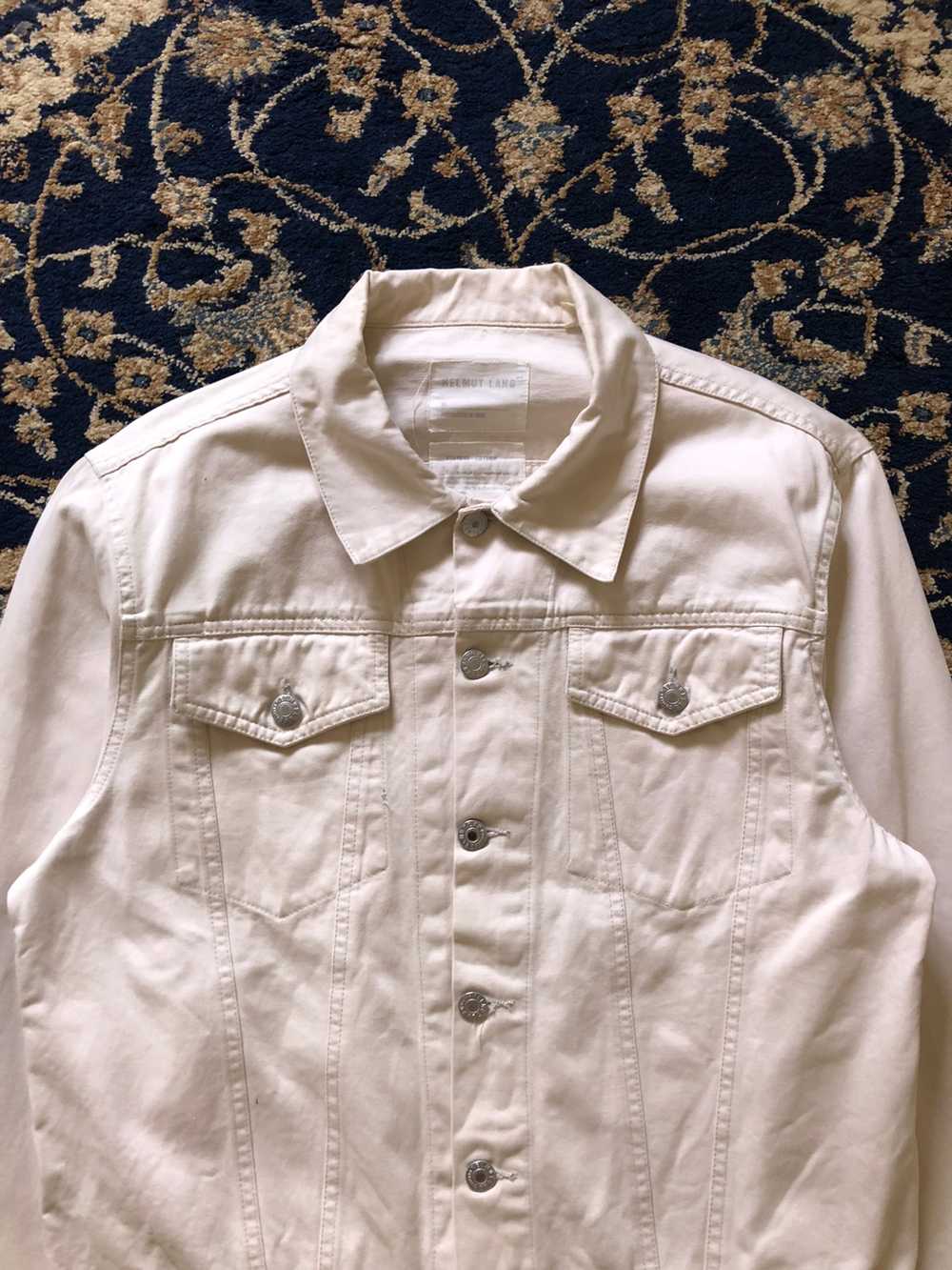 1998 Helmut Lang Off-white Vintage Cotton Jacket - image 2