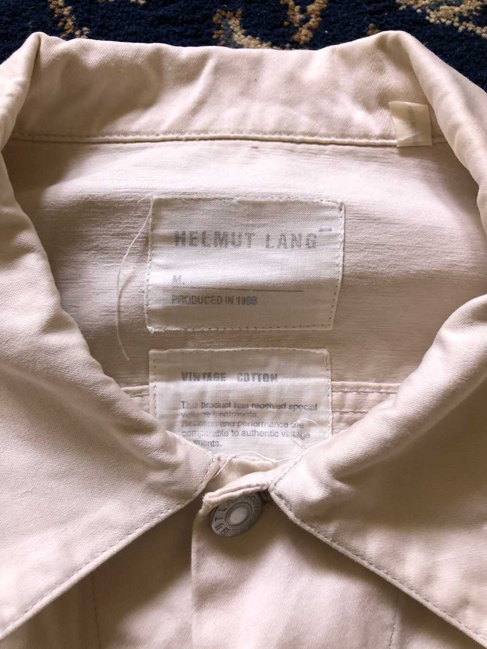 1998 Helmut Lang Off-white Vintage Cotton Jacket - image 3