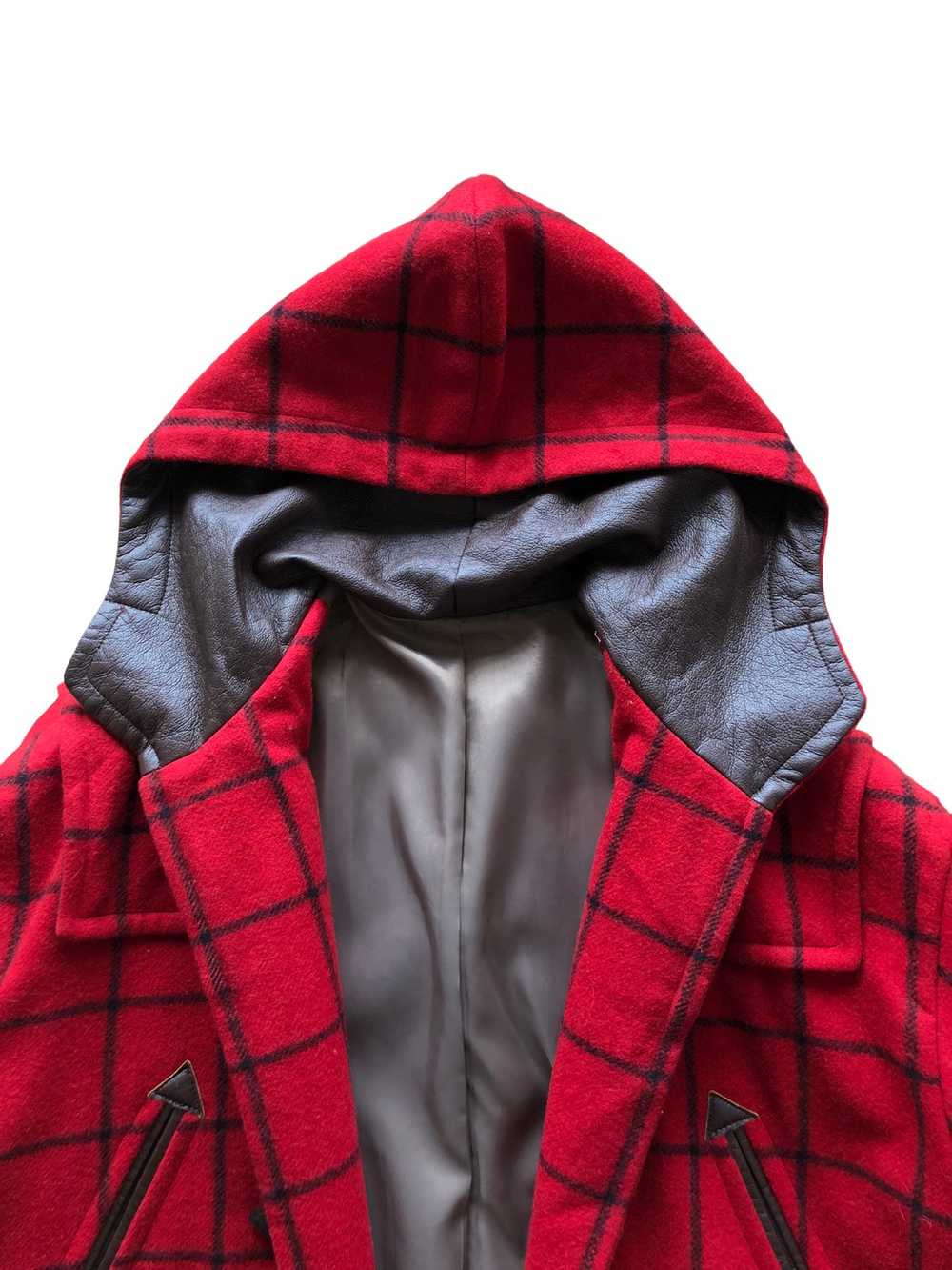 AW1997 Jean Paul Gaultier Red Tartan Wool Duffle … - image 11