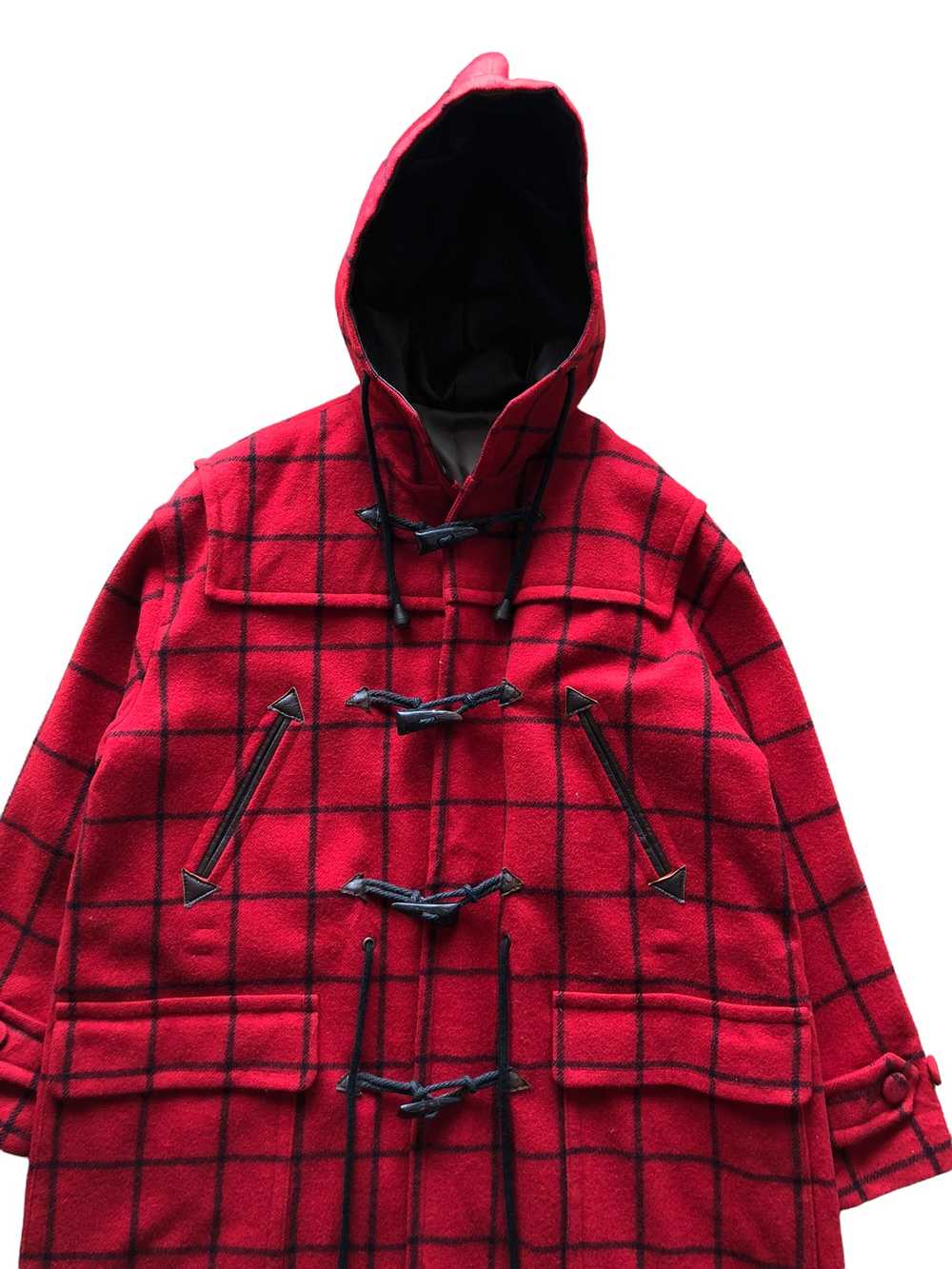 AW1997 Jean Paul Gaultier Red Tartan Wool Duffle … - image 5