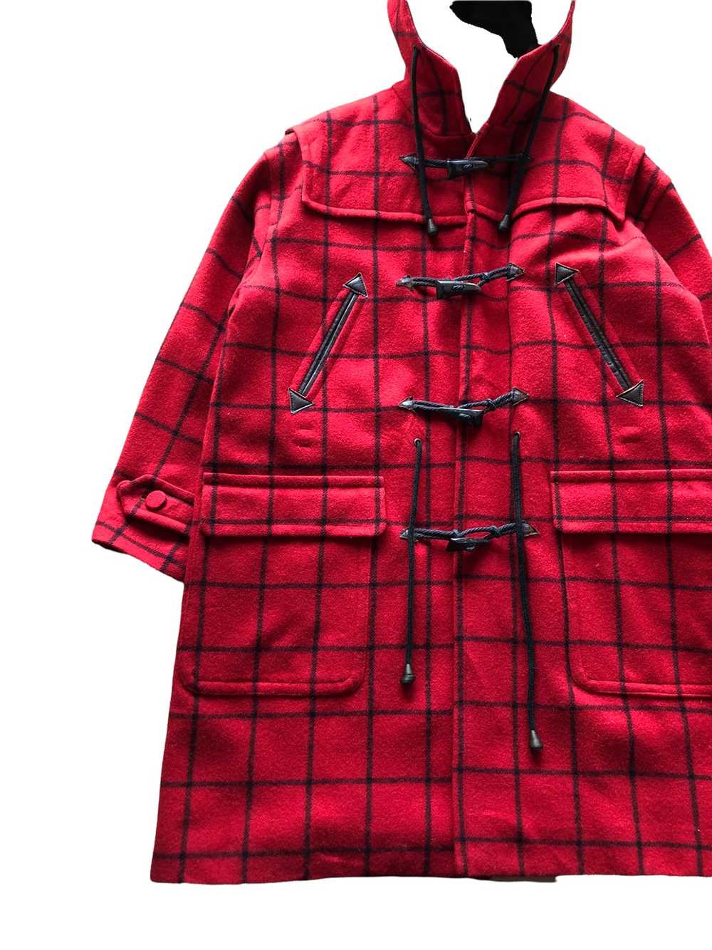 AW1997 Jean Paul Gaultier Red Tartan Wool Duffle … - image 6