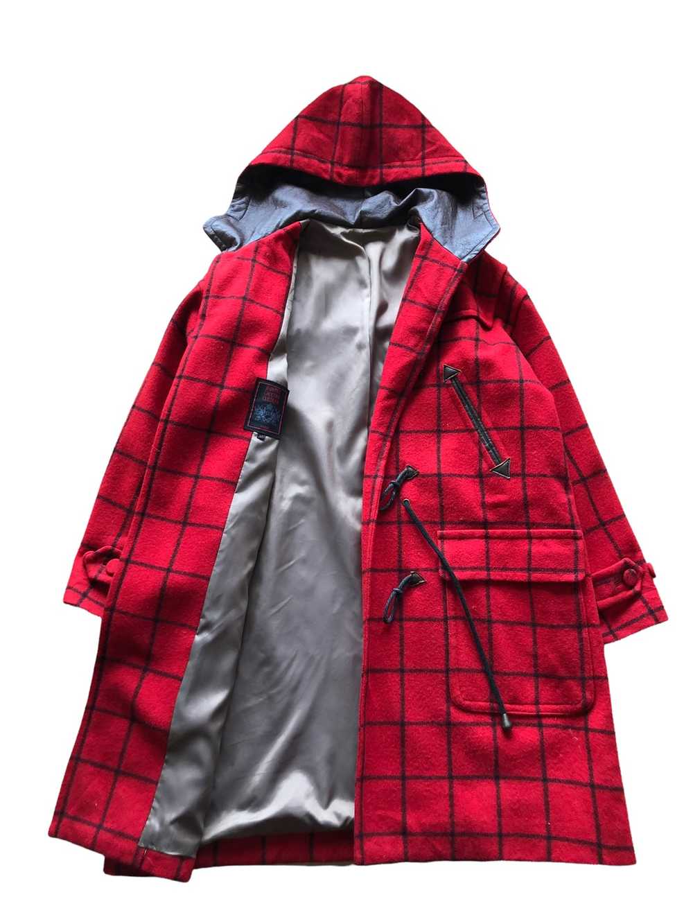 AW1997 Jean Paul Gaultier Red Tartan Wool Duffle … - image 7