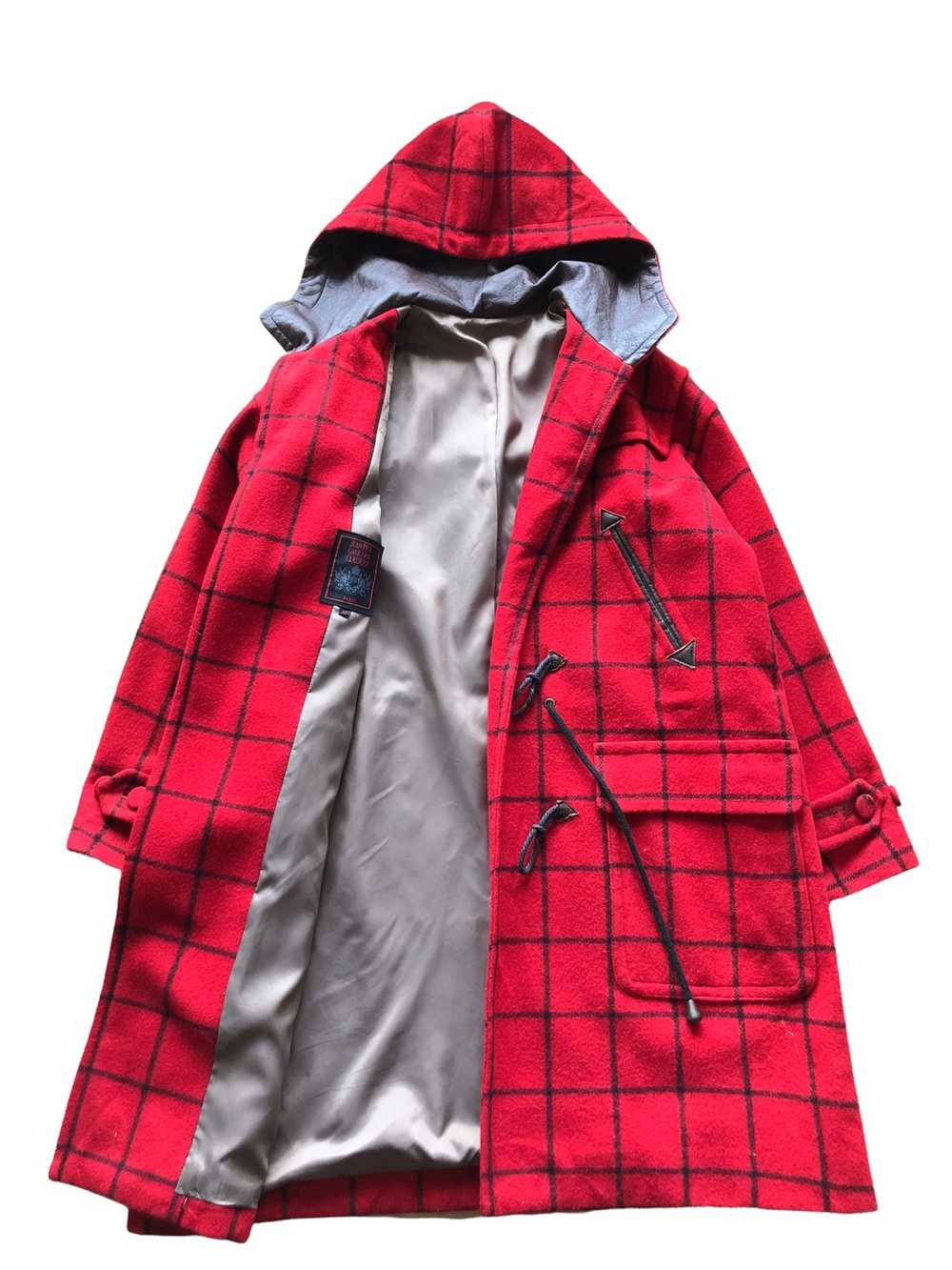 AW1997 Jean Paul Gaultier Red Tartan Wool Duffle … - image 8