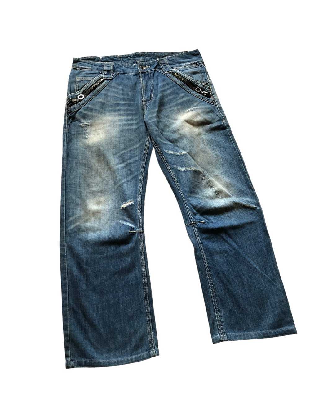 Distressed Denim - 2000s Semanticdesign Baggy Dis… - image 2