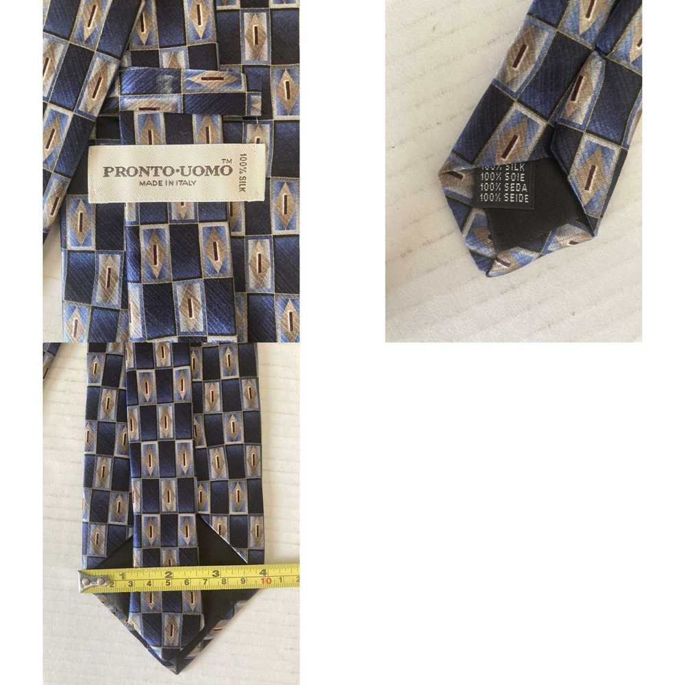 Pronto Uomo Pronto Uomo Men's Necktie Tie Silk Bl… - image 4