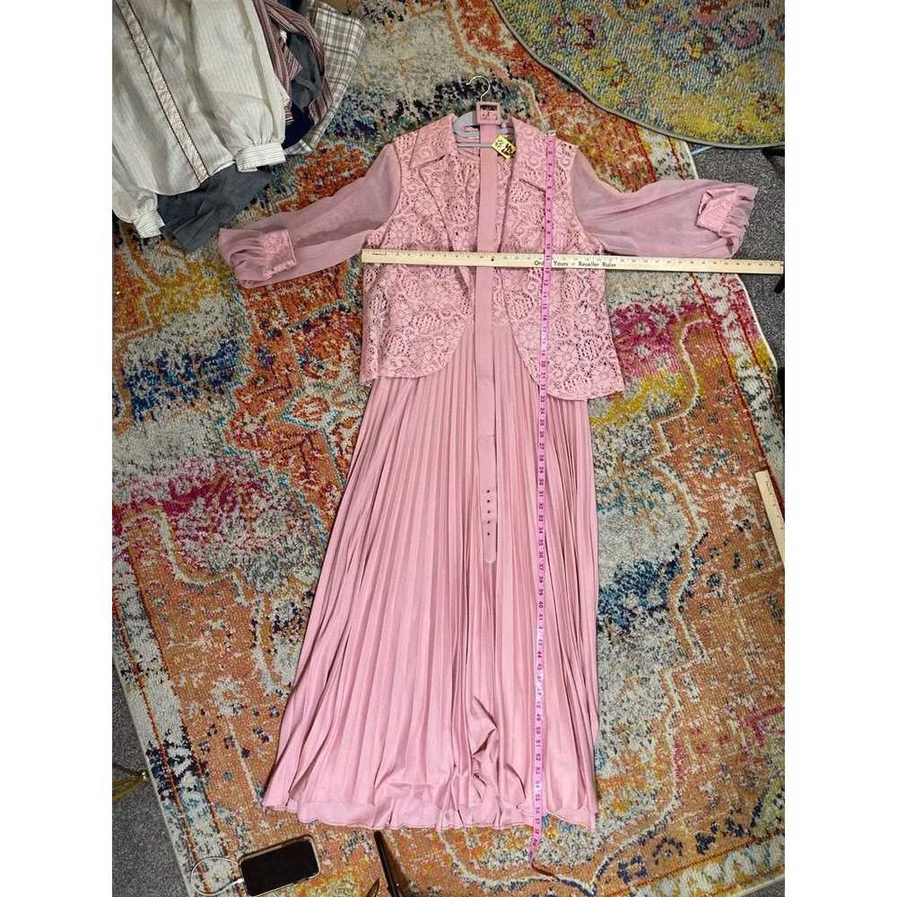 Vintage Mister Jay 2 Piece Pink Formal Dress Belt… - image 8