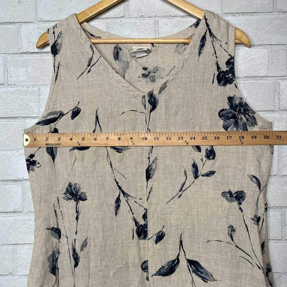 Produce Company XL Floral Print 100% Linen Sleeve… - image 6
