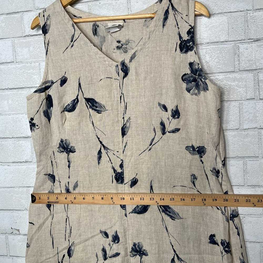 Produce Company XL Floral Print 100% Linen Sleeve… - image 7