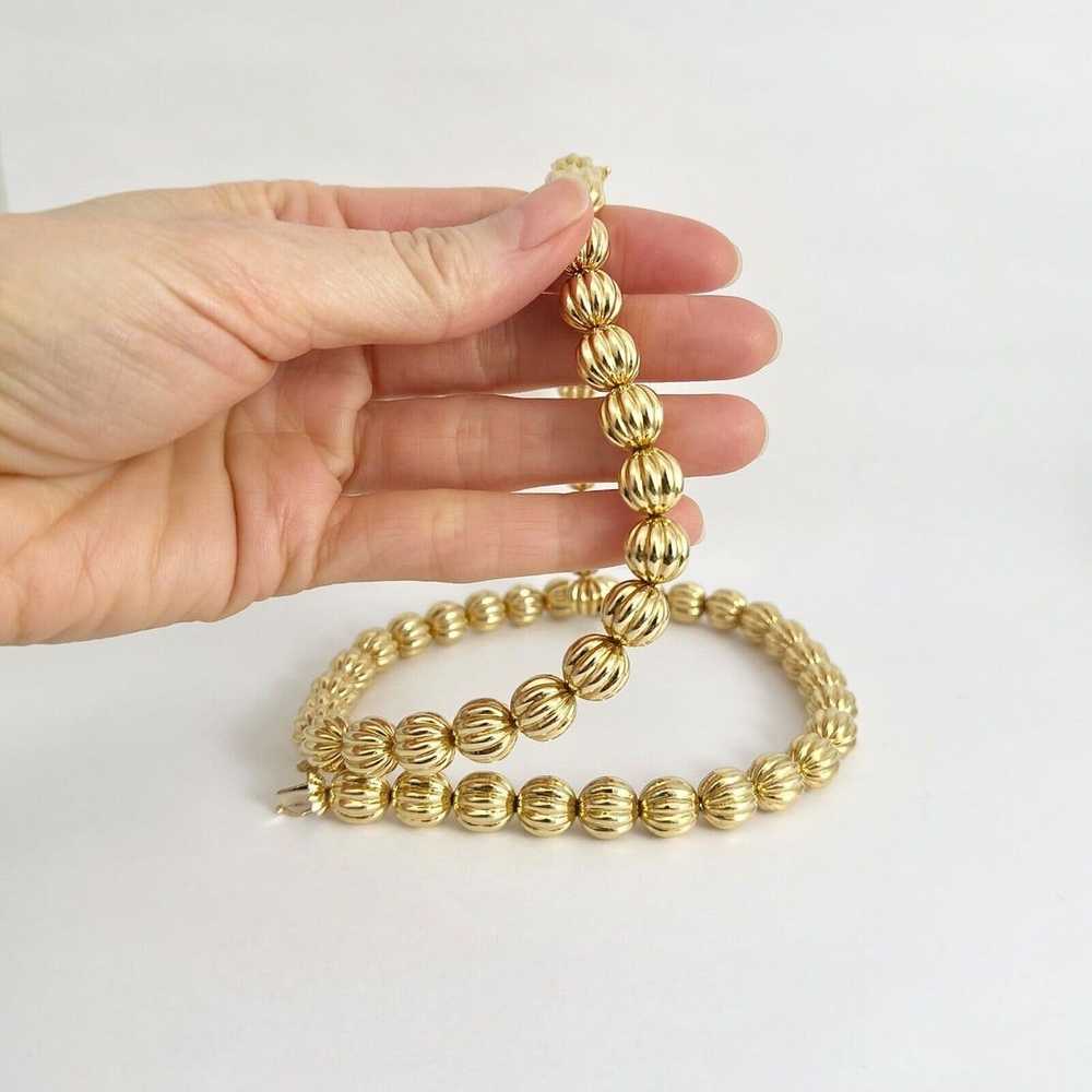 Vintage Chiampesan Italian Ribbed Ball Chain Neck… - image 6