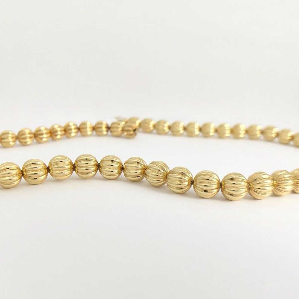 Vintage Chiampesan Italian Ribbed Ball Chain Neck… - image 7