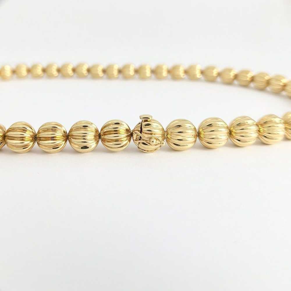 Vintage Chiampesan Italian Ribbed Ball Chain Neck… - image 9