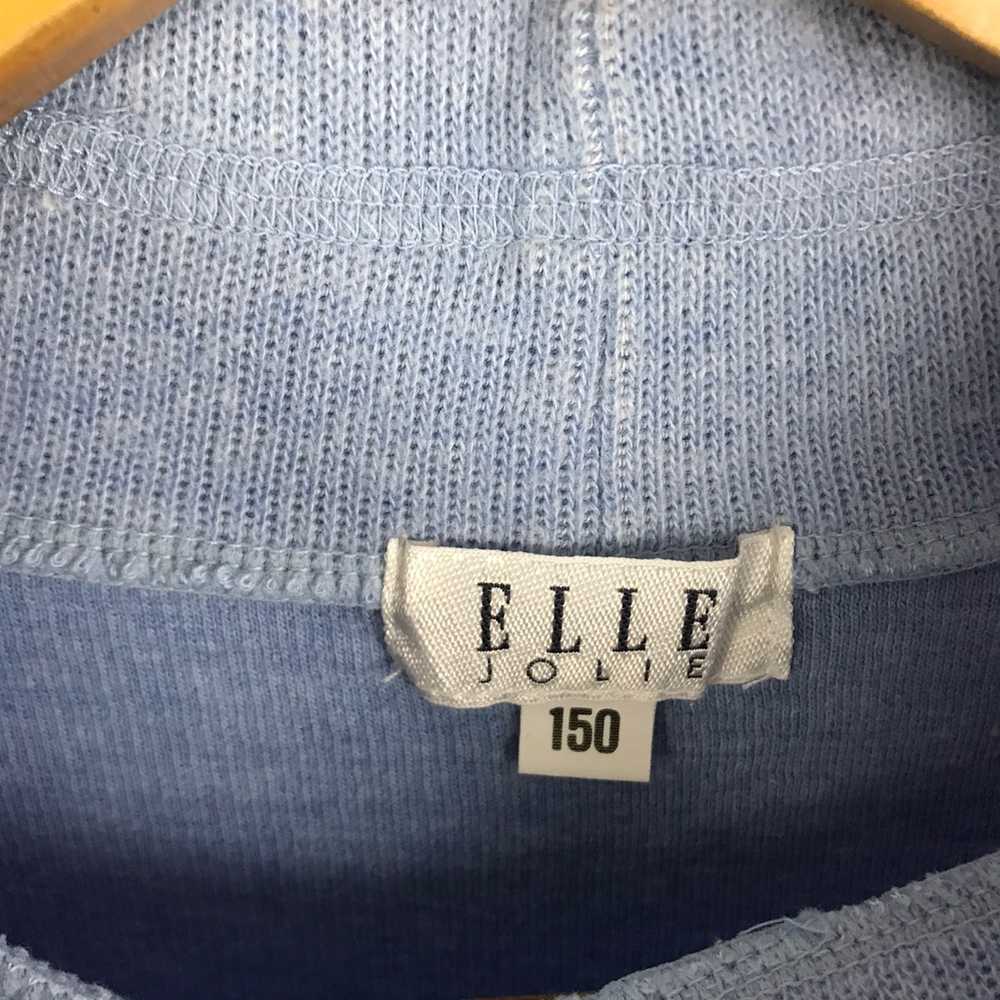 Vintage - Elle Sweatshirt Vtg Designer Blue Colou… - image 4
