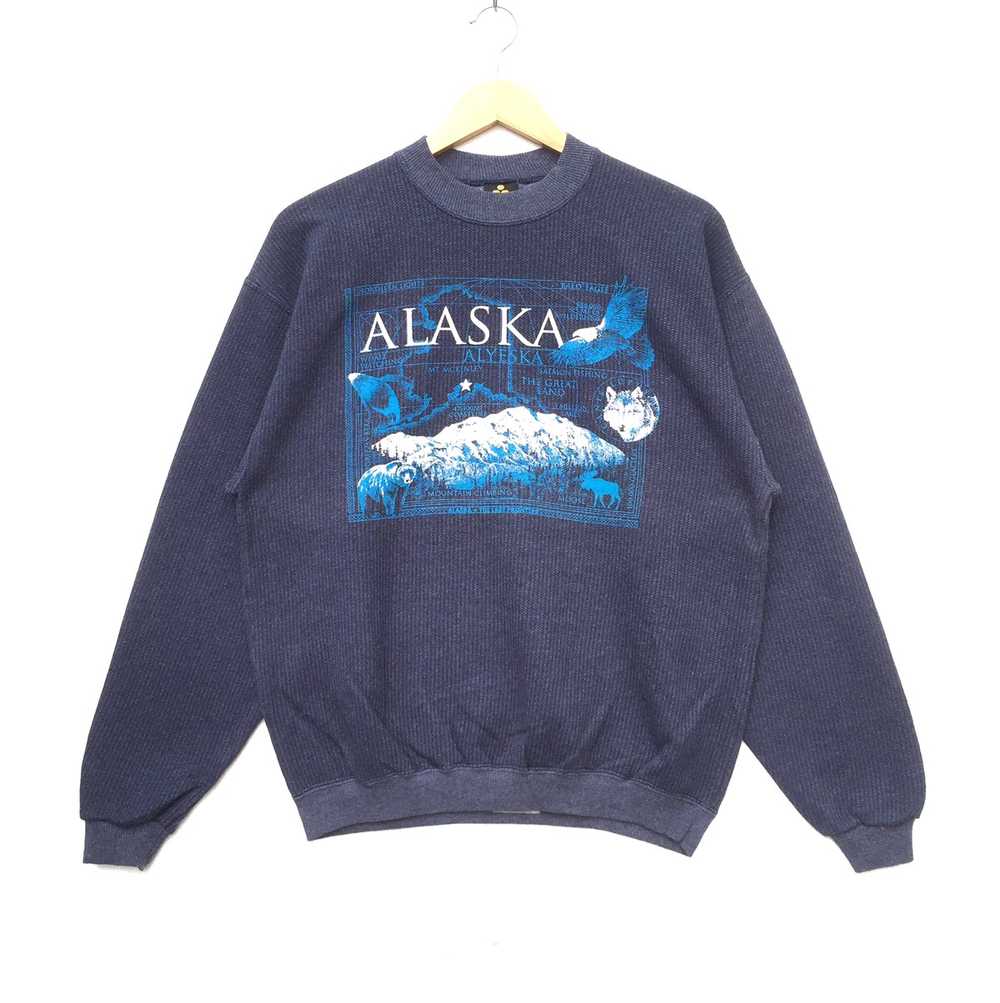 Vintage - Vintage 90s Alaska Alyeska Big Logo Swe… - image 1