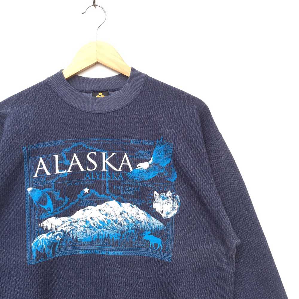 Vintage - Vintage 90s Alaska Alyeska Big Logo Swe… - image 2