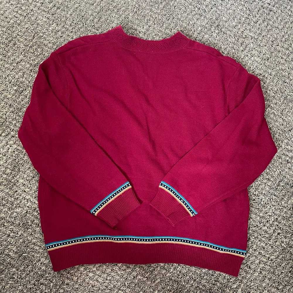 Vintage western inspired cardigan sweater v-neckl… - image 4