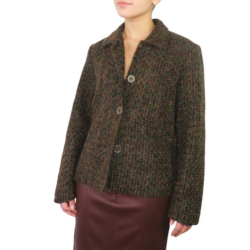 Vintage Brown Tweed Jacket with Shoulder Pads Med… - image 1