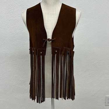 Ultra Rare Vintage Duette Leather Fringe with Cha… - image 1