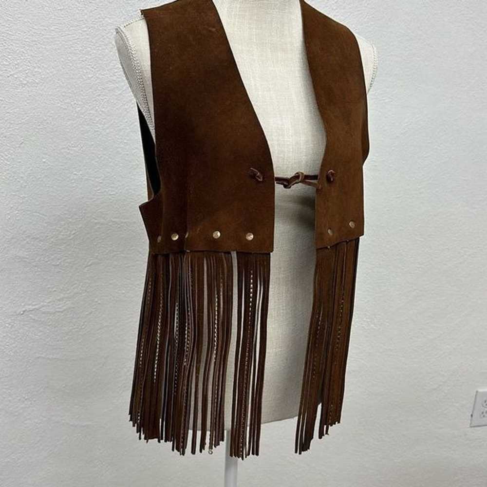 Ultra Rare Vintage Duette Leather Fringe with Cha… - image 4