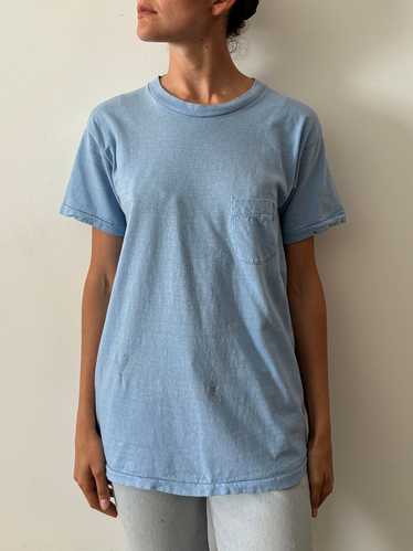 60s/70s Blue Curved Pocket tee