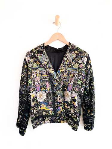 1920's Silk Chinoiserie Embroidered Jacket