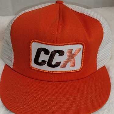 Vintage CCX Trucker snapback cap orange Hat - image 1
