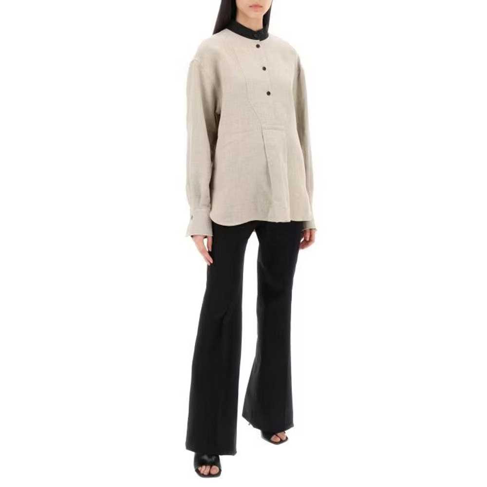 Salvatore Ferragamo o1s22i1n0524 Linen Tunic Shir… - image 2